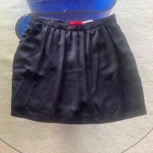 Prada FW2008 Navy Blue Satin Mini Skirt